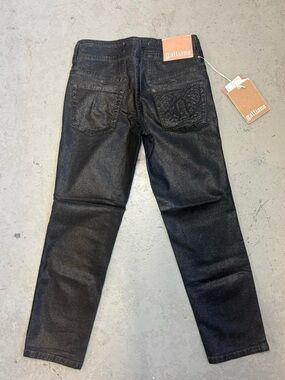 Galliano leather capri